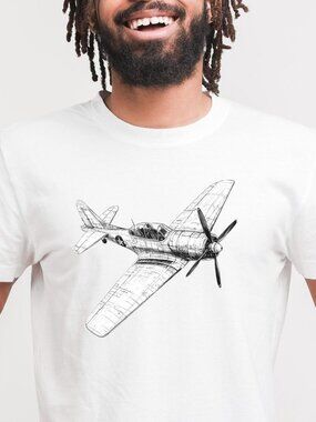 Vintage WWII Fighter Plane Tee – Aviation History Graphic T-Shirt